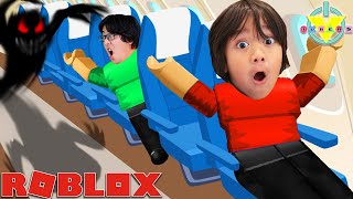 Ryan Escapes the Airplane with Daddy in ROBLOX Lets Play Roblox Airplane 4 with Ryans Daddy [upl. by Hevak]