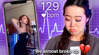 Fiance Reacts To THIRST TRAPS With a Heart Rate Monitor it got complicated [upl. by Zsa102]