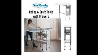 Assembly Video for the Hobby and Craft Table with Drawers 13374 [upl. by Rosner675]