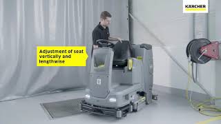 How to use the Kärcher B 110 R scrubber drier  A new generation of scrubber [upl. by Yllek333]