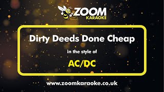 ACDC  Dirty Deeds Done Cheap  Karaoke Version from Zoom Karaoke [upl. by Lough]