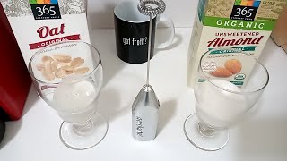 Oat Milk vs Almond Milk part 2 Frothing Test [upl. by Nede]