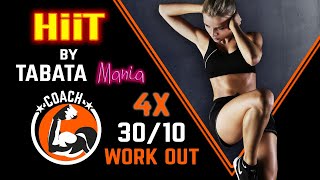 TABATA 3010  Special 4X with 1 min REST  By TABATAMANIA [upl. by Decato]