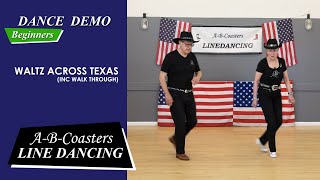 WALTZ ACROSS TEXAS  Line Dance Demo amp Walk Through [upl. by Rozek]