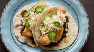 Pati Jinich  How to Make CaliBaja Fish Tacos [upl. by Gelman450]