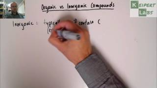 Organic vs Inorganic Compounds [upl. by Alur]