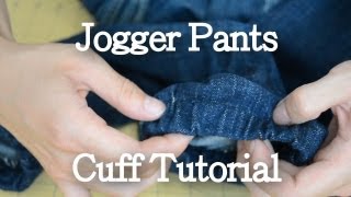 DIY Jogger Pants Cuff Tutorial  KAD Customs 10 [upl. by Malsi]