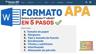 FORMATO APA 7ma edición ✅NORMAS APA ÚLTIMA EDICIÓN 2024✌️ [upl. by Rucker129]