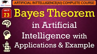 L73 Bayes Theorem in Artificial Intelligence with Applications amp Example  AI Lectures in Hindi [upl. by Brom926]