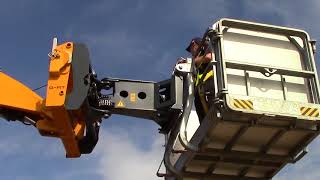 JCB Telehandler Work Platform Allows Inplatform Control [upl. by Suoivatra]