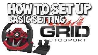 How to set up Basic Setting Hori Mario Kart Racing Wheel Pro Deluxe for GRID Nintendo Switch [upl. by Gilpin267]