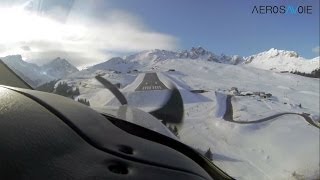 TBM 850 Landing at Courchevel altiport inside pilot s view  Jet Prop [upl. by Nipahc102]