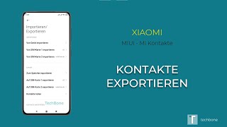 Kontakte exportieren  Xiaomi Mi Kontakte [upl. by Dloreg]