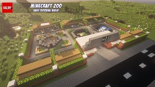 Zoo in minecraft  Tutorial build [upl. by Orimlede402]