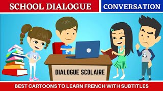 Daily French Conversation in School  Conversation quotidienne à lécole [upl. by Hanan]