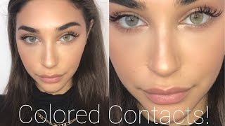 COLORED CONTACTS TRY ON amp REVIEW SOLOTICA DISCOUNT CODE  Chantel Jeffries [upl. by Ecneret]