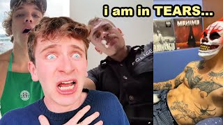 REACTING TO TIKTOK THIRST TRAPS PT 4 traumatizing😀 [upl. by Maxantia]