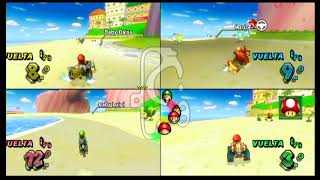 Mario Kart Wii 4 Players GamenightRace for Craziness [upl. by Arvind]