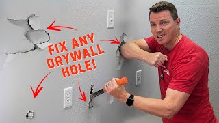 How to Fix Holes in Drywall  4 Easy Methods [upl. by Alleber31]