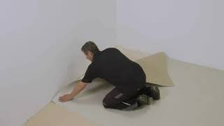 Installing Marmoleum sheet [upl. by Anoi411]