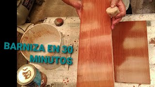 APRENDE A BARNIZAR MADERA EN 30 MINUTOS  garantizado Y muy fácil [upl. by Ennaillek178]