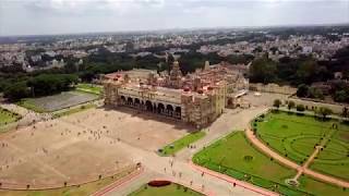 Aerial view of Mysore Palace and KRS Dam travel VLOG [upl. by Piegari]